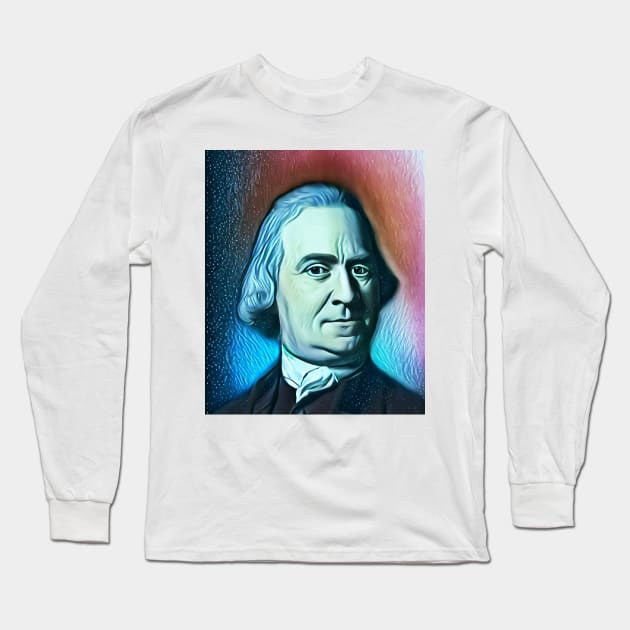 Samuel Adams Portrait | Samuel Adams Artwork 6 Long Sleeve T-Shirt by JustLit